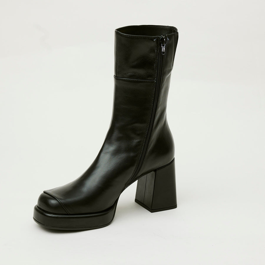 Marco Moreo Black Leather High Ankle Boots - Nozomi