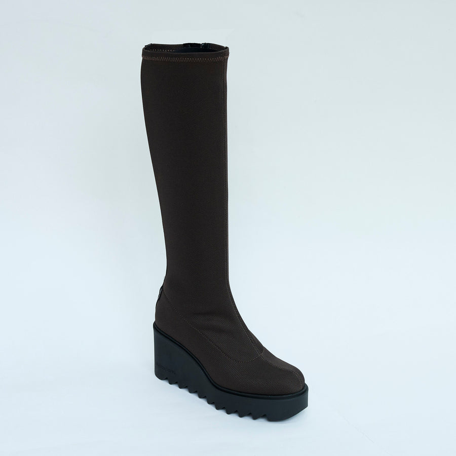 Marco Moreo Knee High Brown Stretch Boots