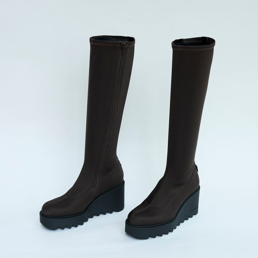 Marco Moreo Knee High Brown Stretch Boots