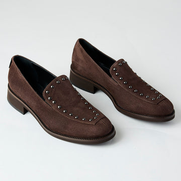 Marco Moreo Brown Suede Leather Loafers - Nozomi
