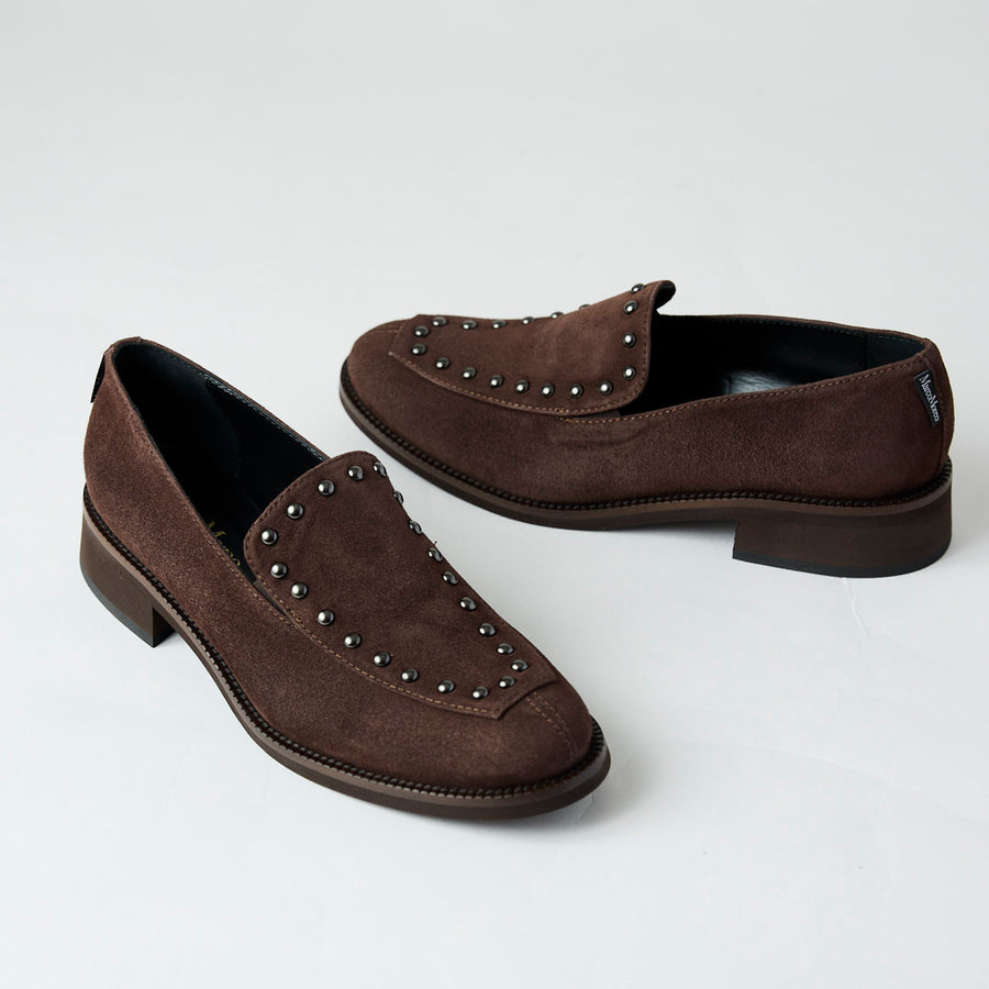 Marco Moreo Brown Suede Leather Loafers - Nozomi