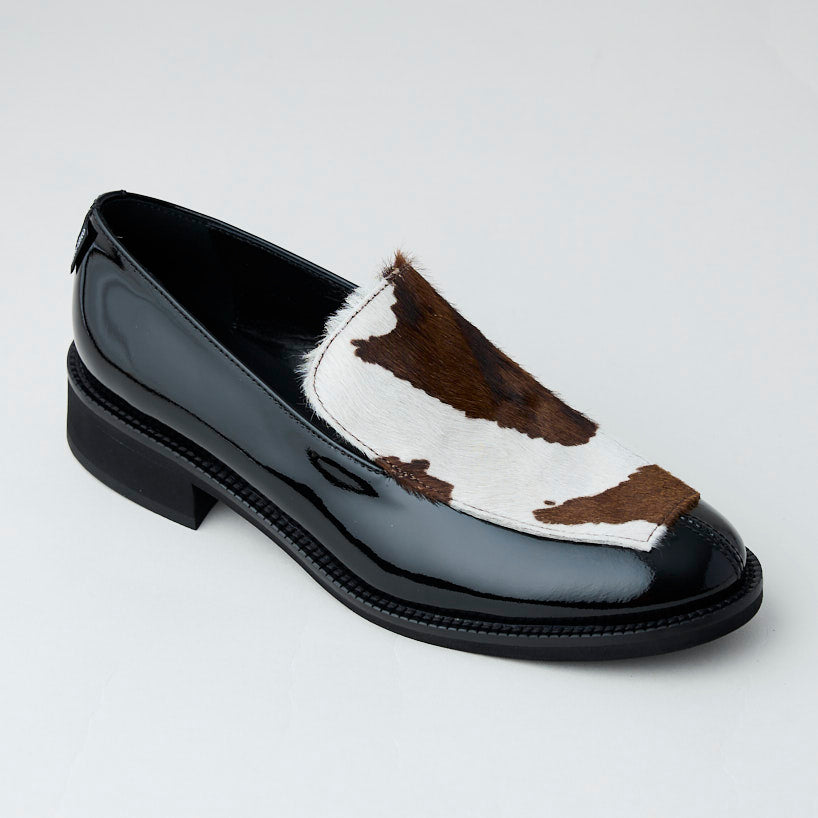 Marco Moreo Black Patent Leather Loafers, Nozomi Shoe Boutique - Nozomi