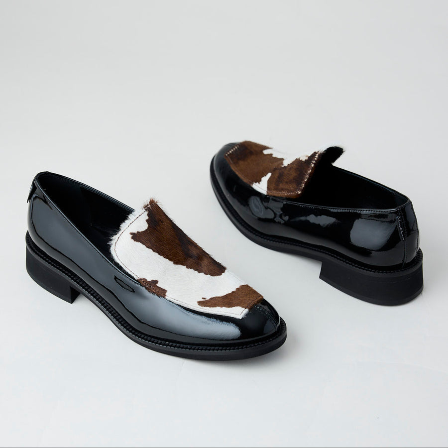 Marco Moreo Black Patent Leather Loafers, Nozomi Shoe Boutique - Nozomi