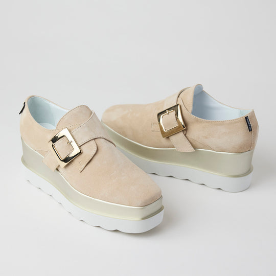 Marco Moreo Blush Suede Leather Platform Shoes - Nozomi
