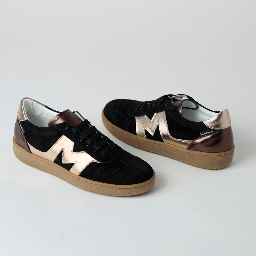 Marco Moreo Black Suede Leather Trainers