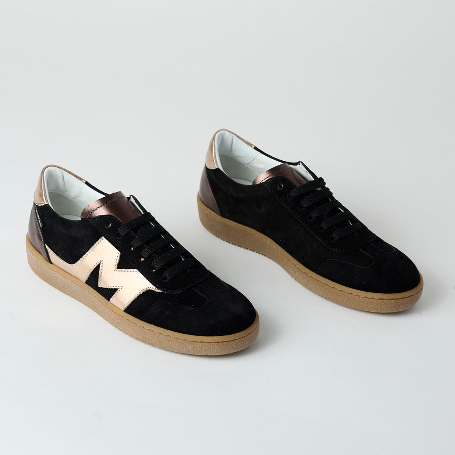 Marco Moreo Black Suede Leather Trainers