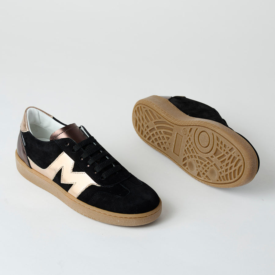 Marco Moreo Black Suede Leather Trainers