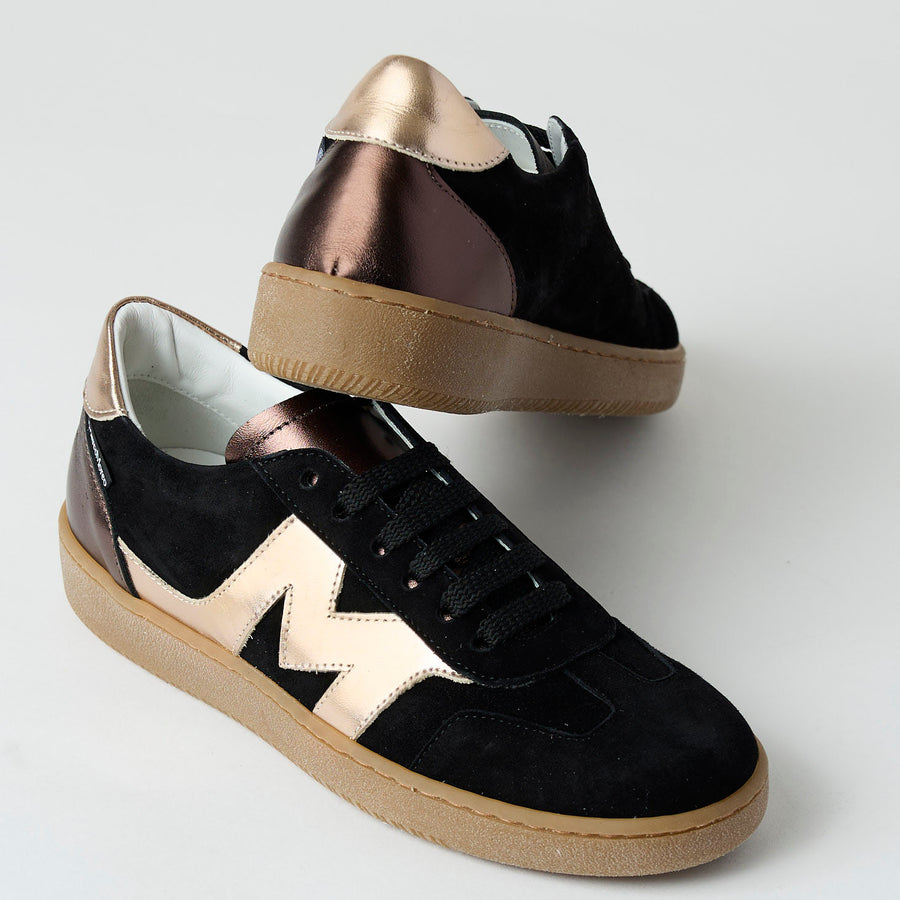Marco Moreo Black Suede Leather Trainers