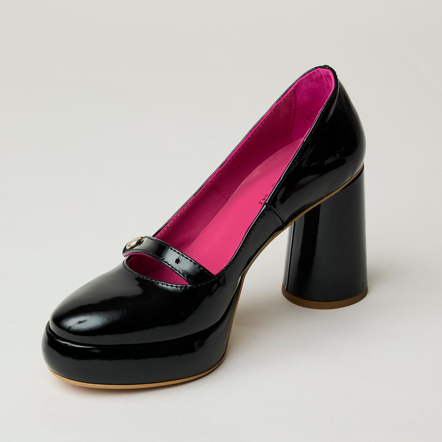 Marco Moreo Black Patent Leather Mary Jane Shoes - Nozomi