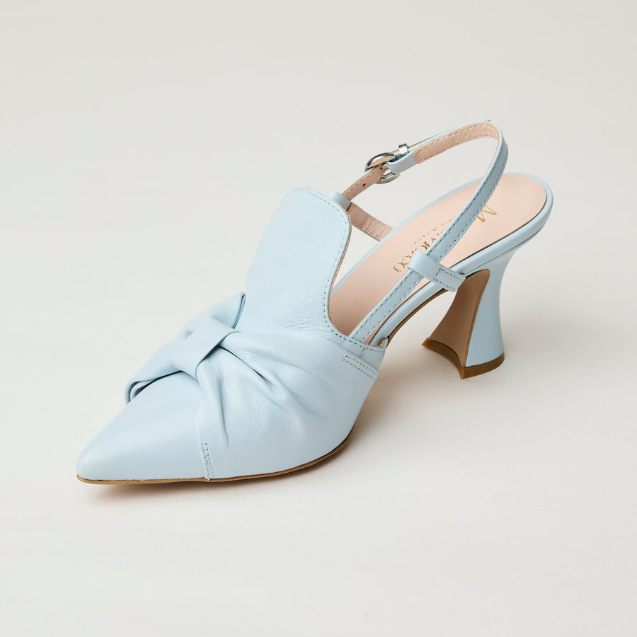 Marco Moreo Baby Blue Leather Slingback Shoes - Nozomi