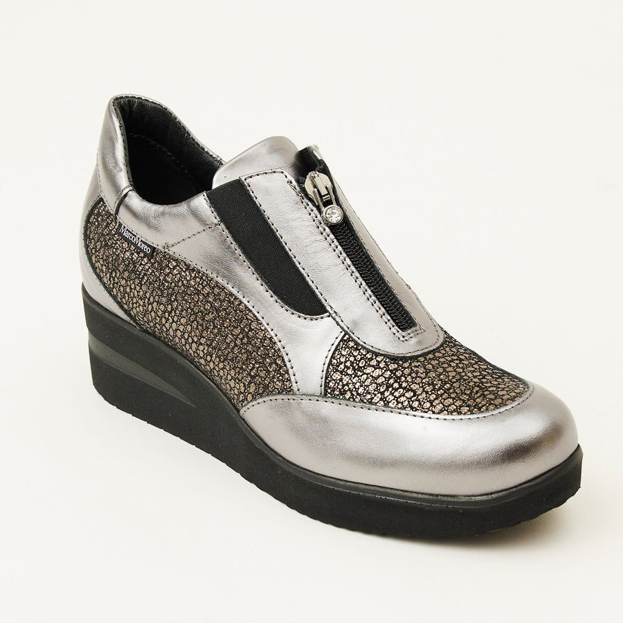 Marco Moreo Grey Metallic Wedge Shoes - Nozomi