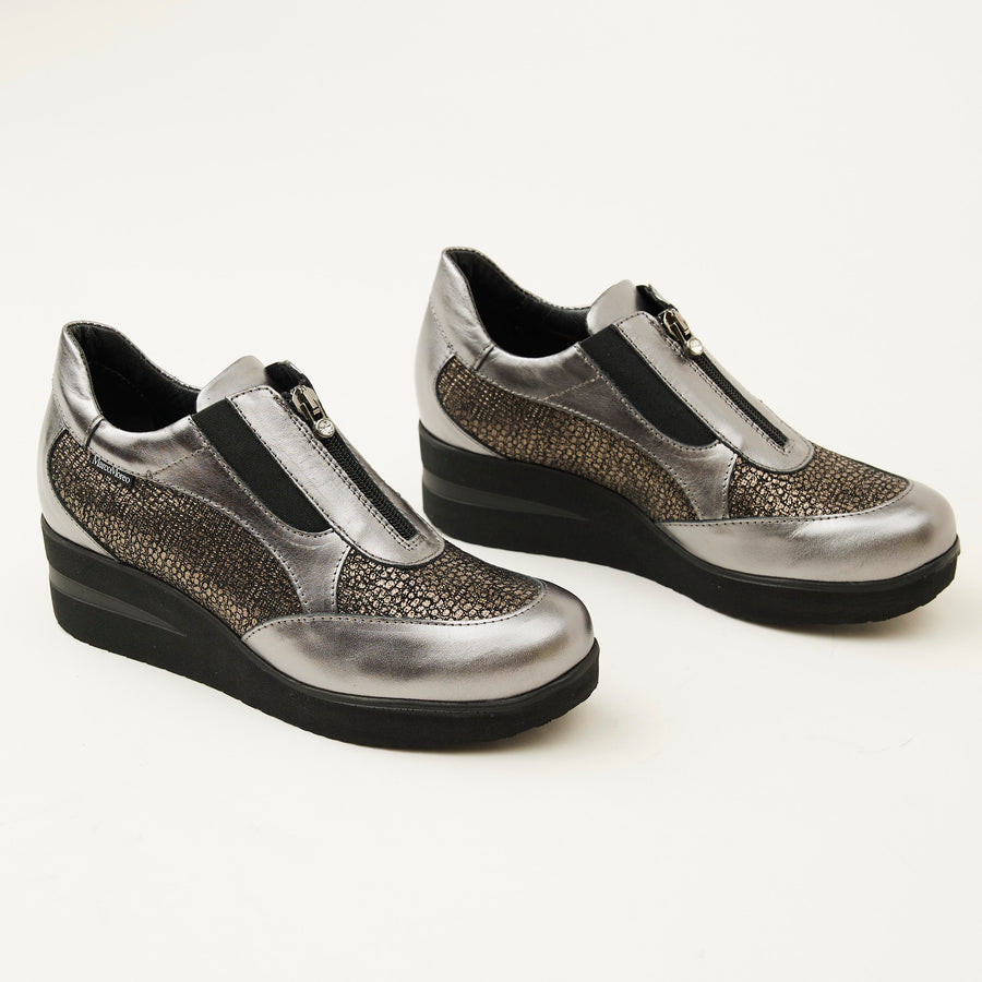 Marco Moreo Grey Metallic Wedge Shoes - Nozomi