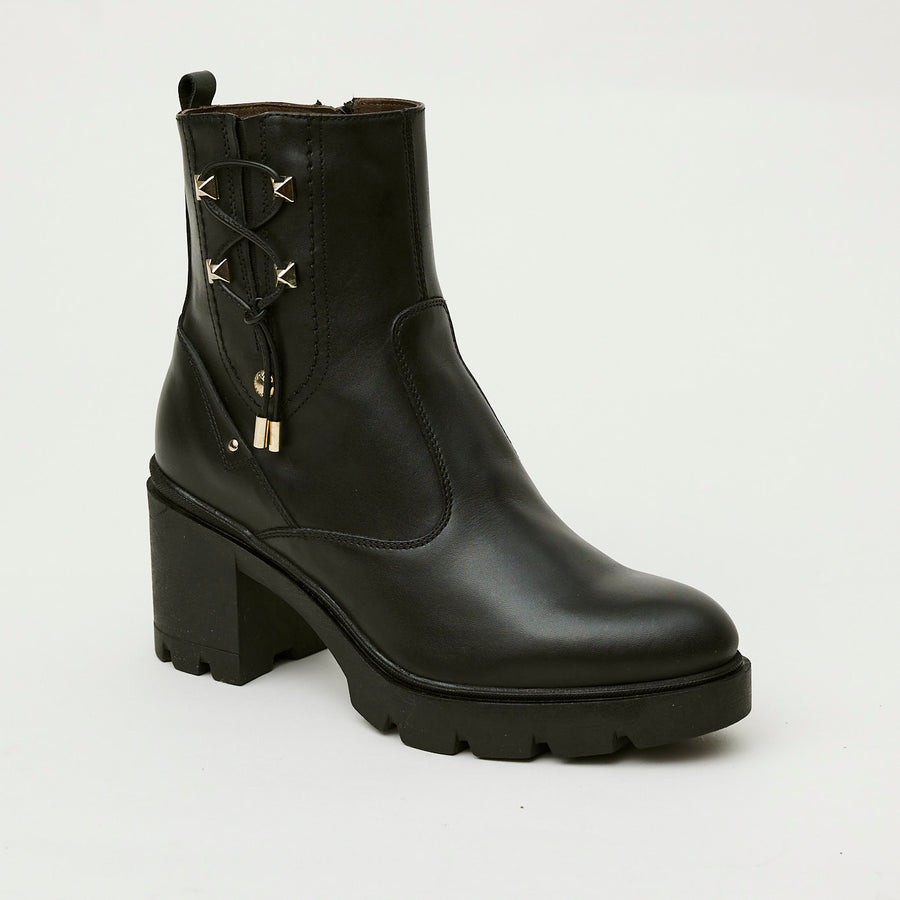 NeroGiardini Black Leather Ankle Boots - Nozomi