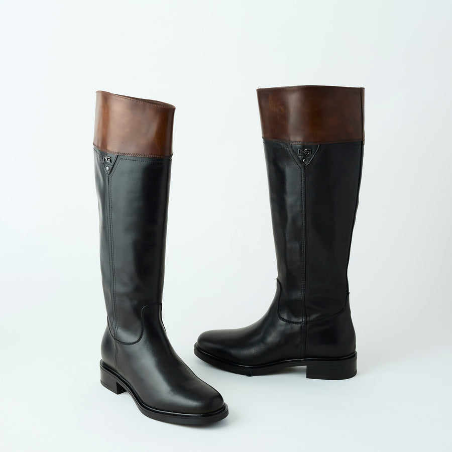 NeroGiardini Equestrian Style Knee-High Boots - Nozomi