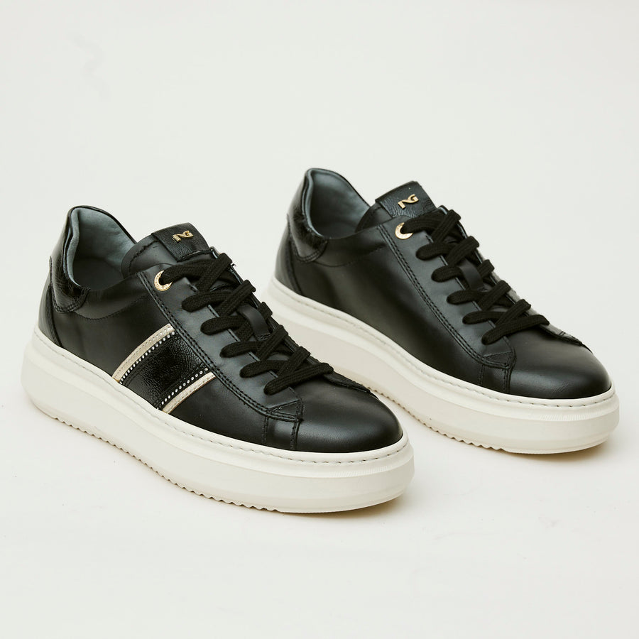 NeroGiardini Black Leather Sneakers - Nozomi