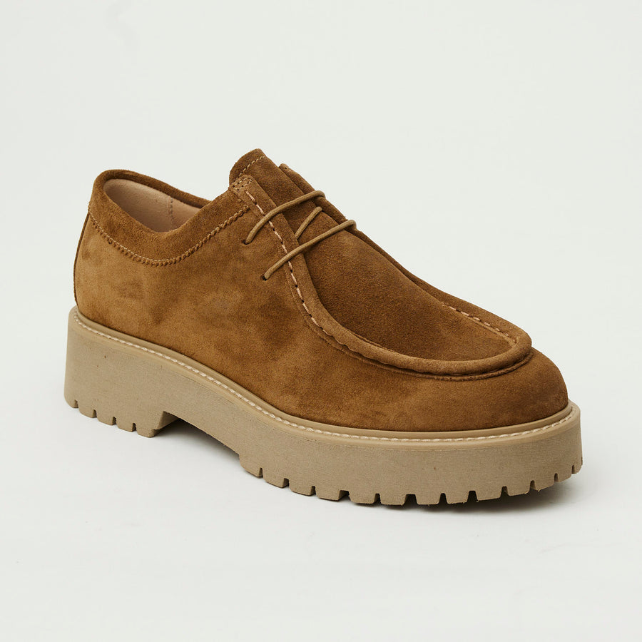 NeroGiardini Tan Suede Laced Brogues - Nozomi