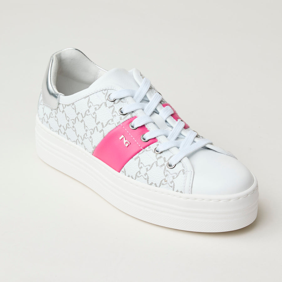 NeroGiardini White Leather Flatform Trainers - Nozomi