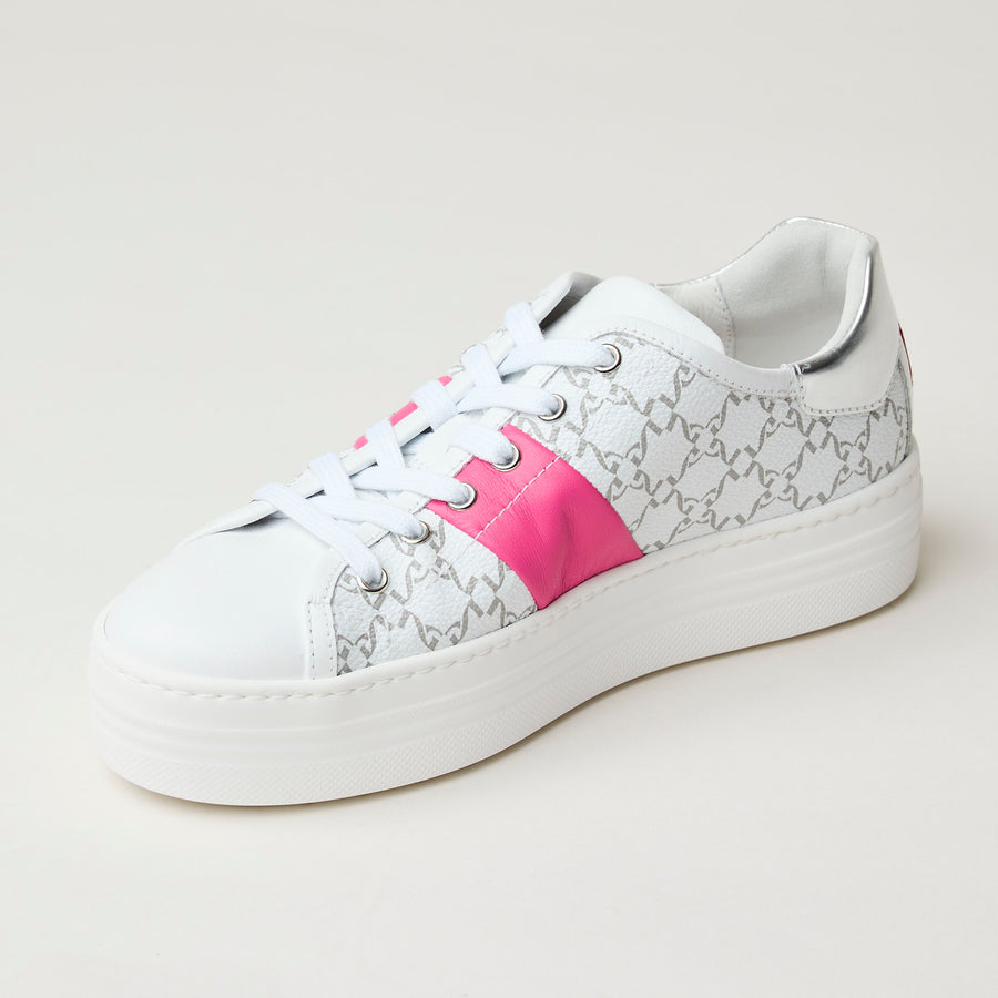 NeroGiardini White Leather Flatform Trainers - Nozomi