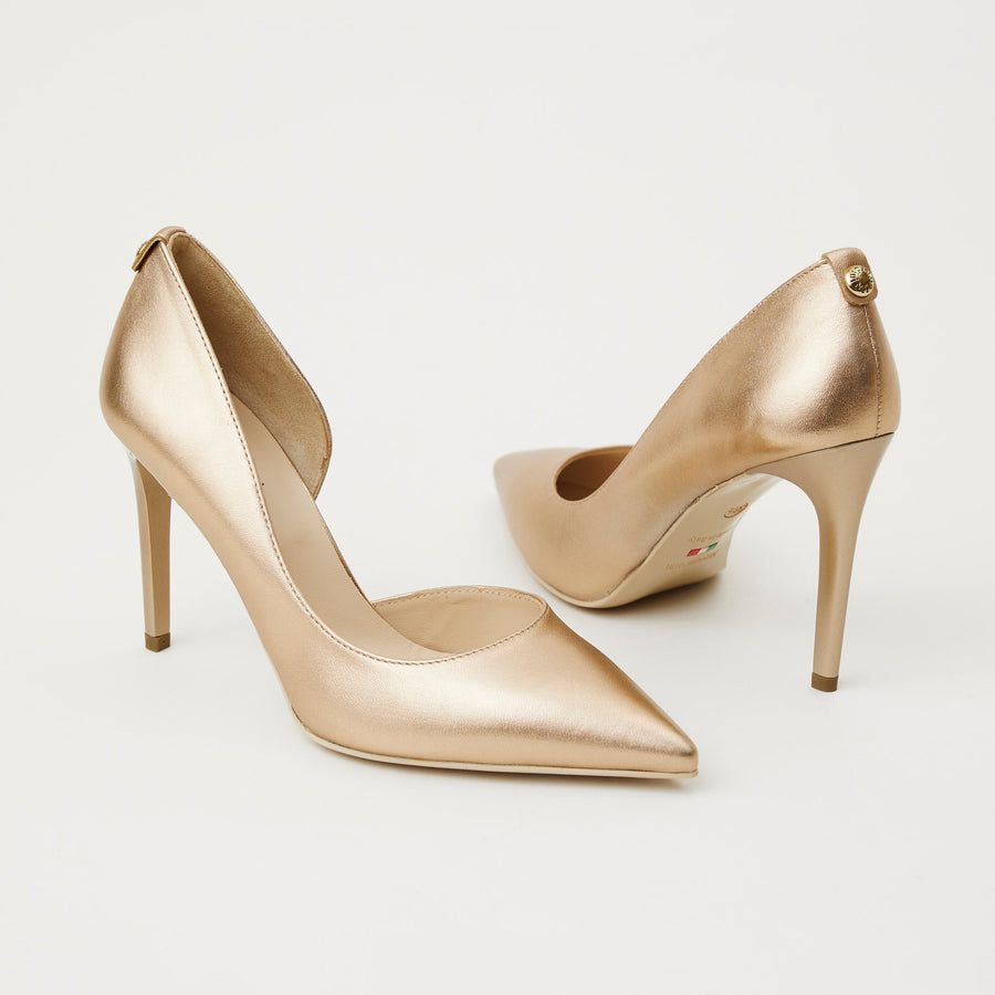 NeroGiardini Gold Leather Court Shoes - Nozomi