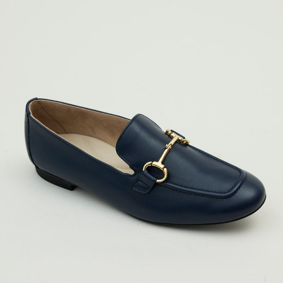 Paul Green Navy Leather Loafers - Nozomi