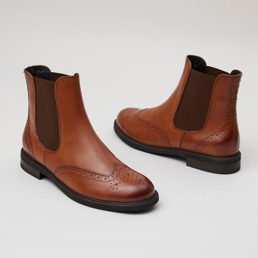 Paul Green Tan Leather Chelsea Boots - Nozomi