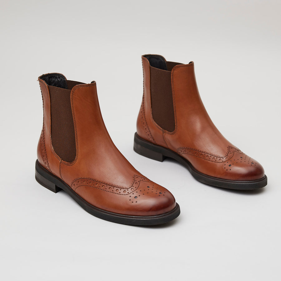 Paul Green Tan Leather Chelsea Boots - Nozomi