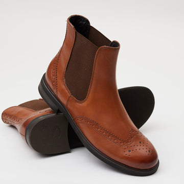 Paul Green Tan Leather Chelsea Boots - Nozomi