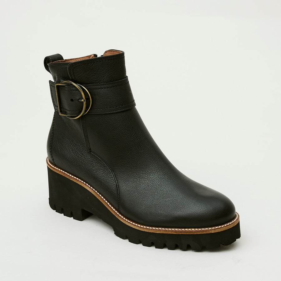 Paul Green Black Leather Ankle Boots - Nozomi