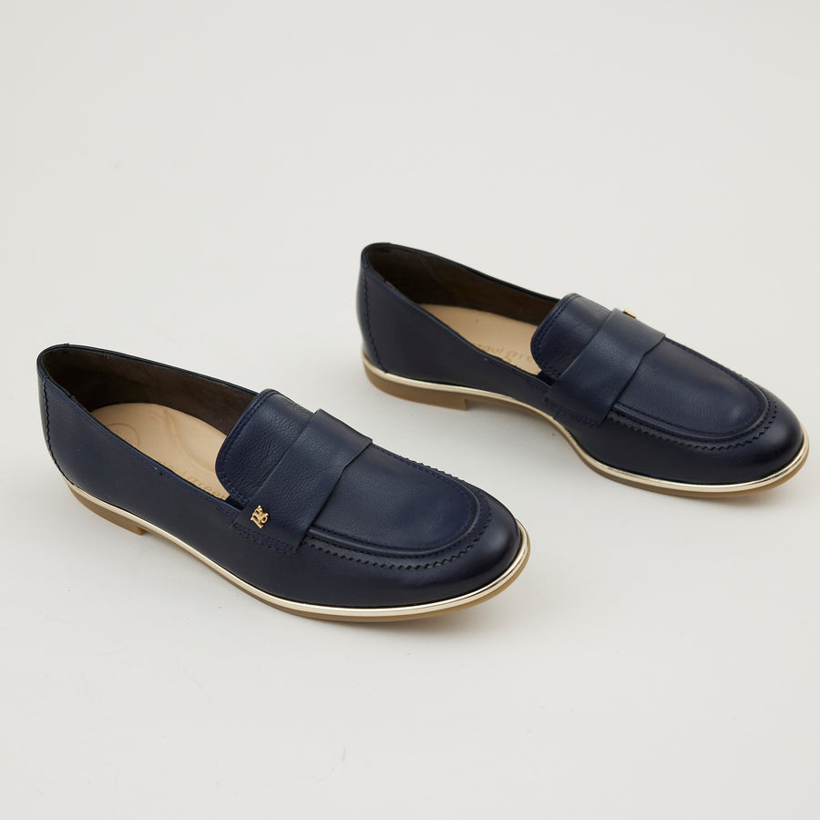 Paul Green Navy Loafers - Nozomi