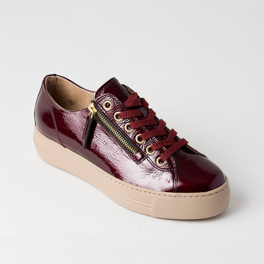 Paul Green Wine Patent Leather Trainers, Nozomi Shoe Boutique