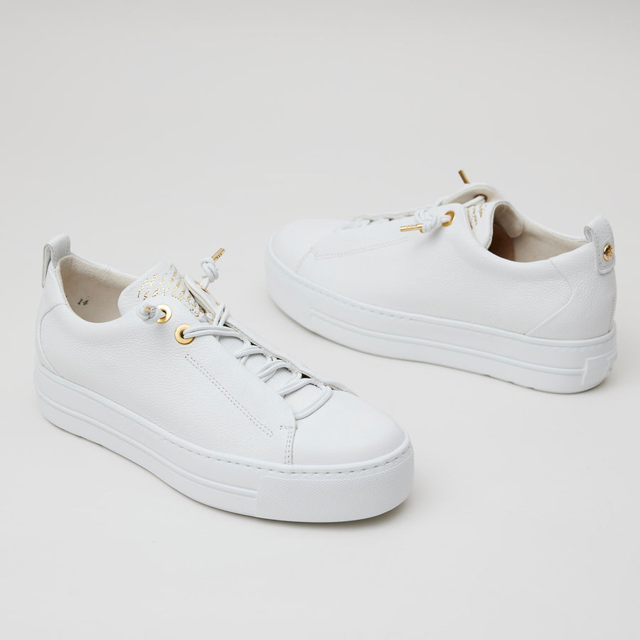 Paul Green White Leather Trainers - Nozomi