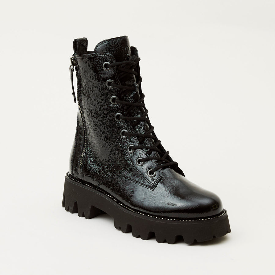 Paul Green Black Patent Leather Ankle Boots - Nozomi