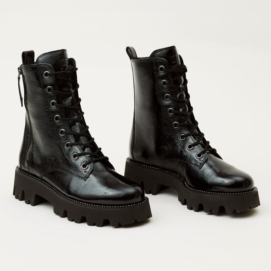 Paul Green Black Patent Leather Ankle Boots - Nozomi