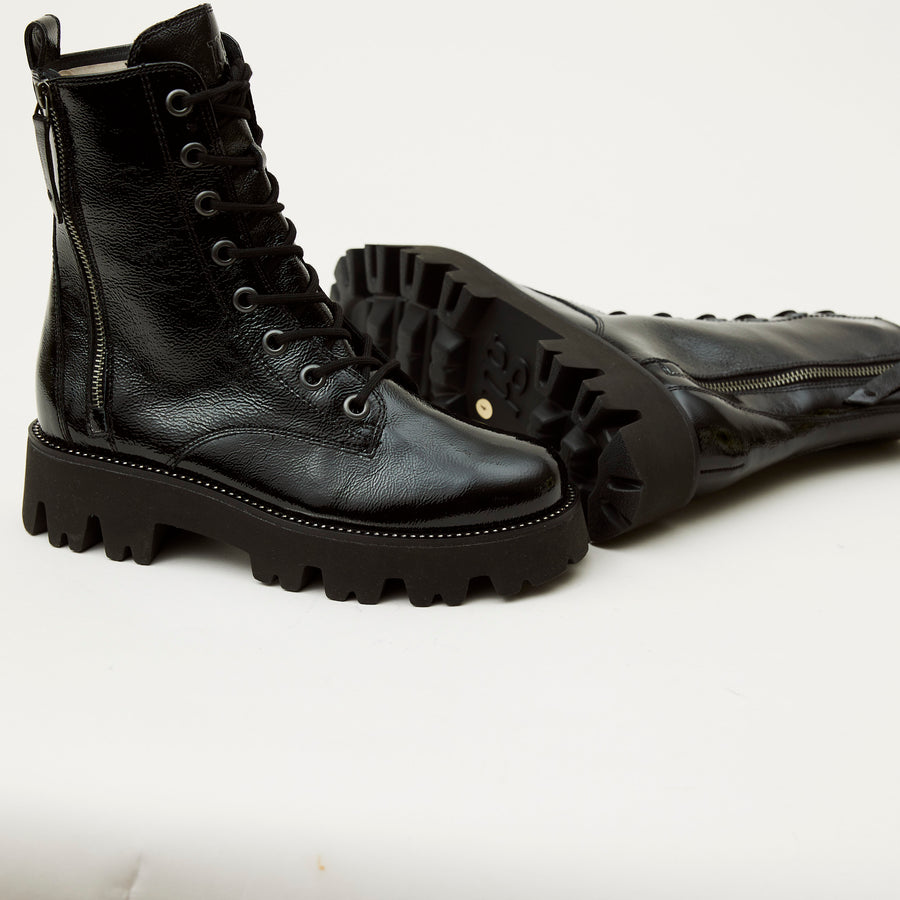 Paul Green Black Patent Leather Ankle Boots - Nozomi
