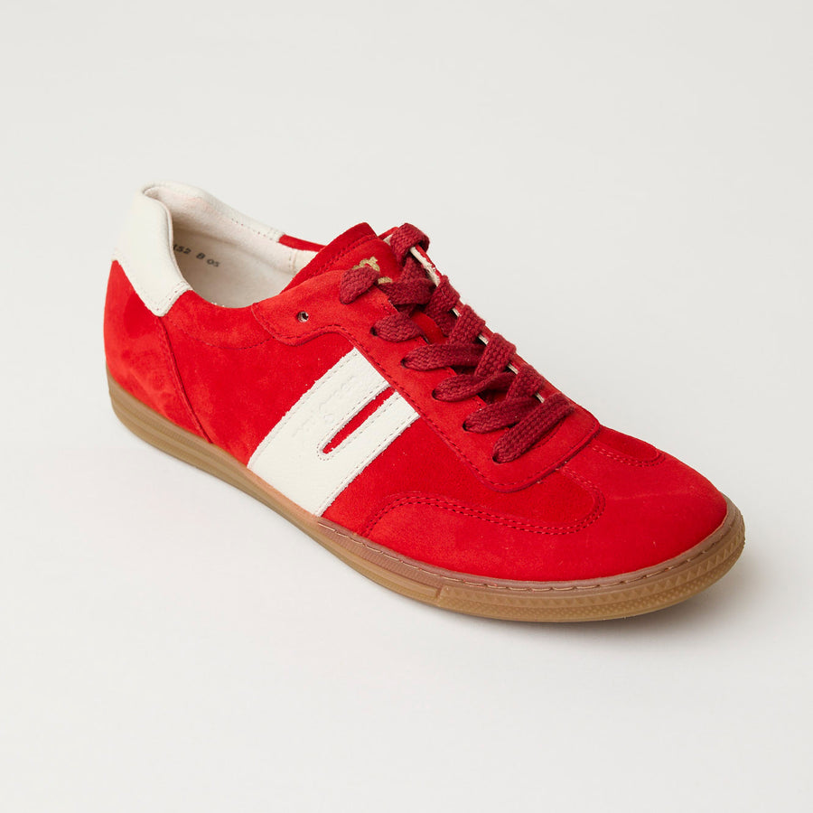 Paul Green Red Suede Leather Trainers, Nozomi Shoe Boutique - Nozomi