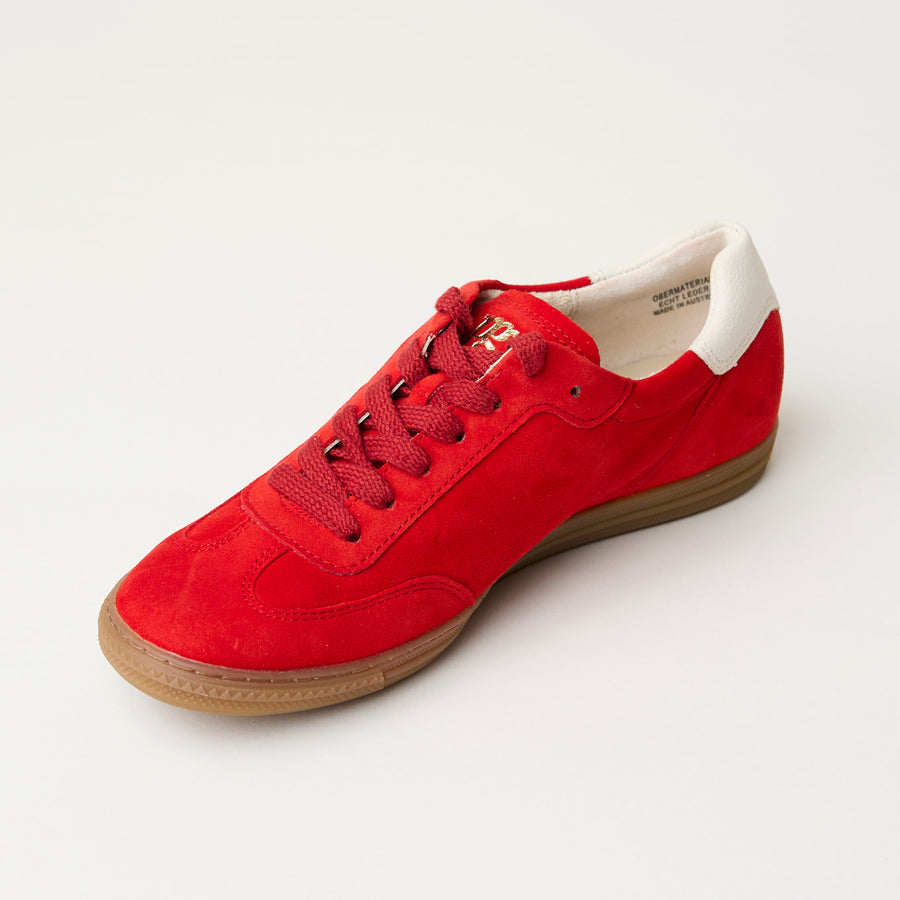 Paul Green Red Suede Leather Trainers, Nozomi Shoe Boutique - Nozomi