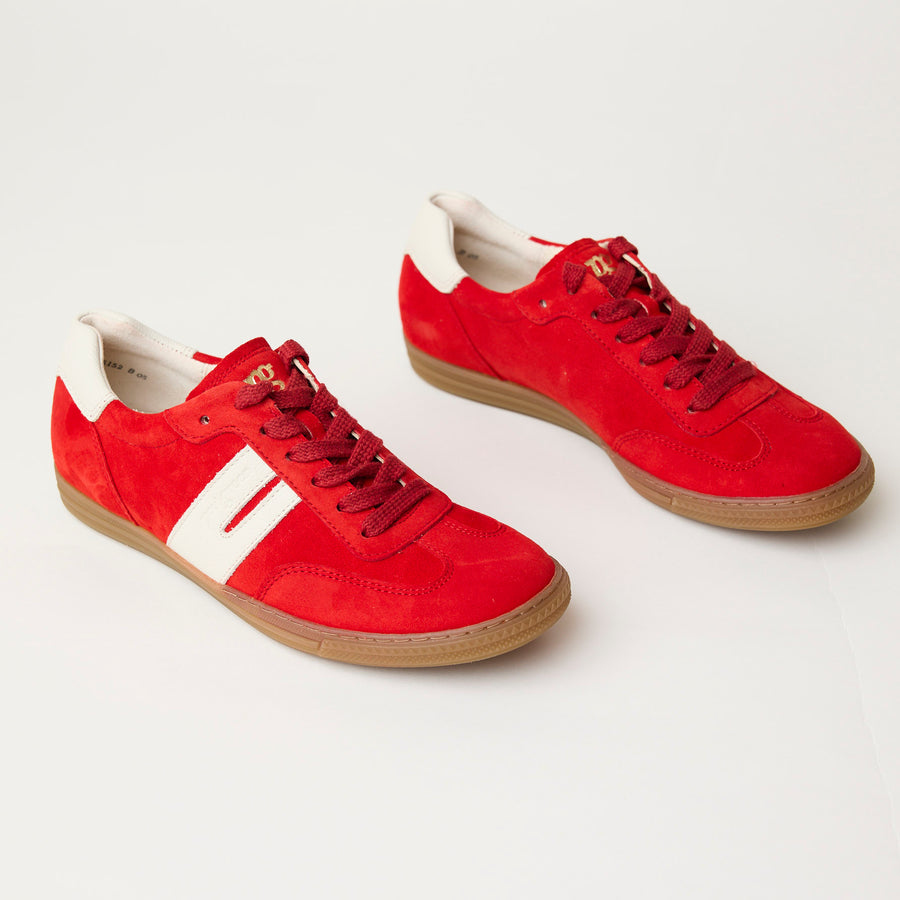 Paul Green Red Suede Leather Trainers, Nozomi Shoe Boutique - Nozomi