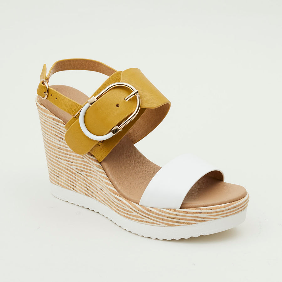 Repo High Wedge Leather Sandals - Nozomi