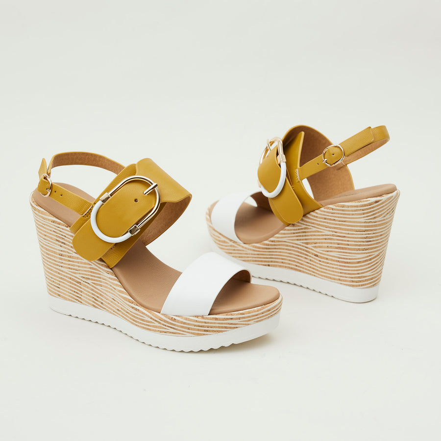 Repo High Wedge Leather Sandals - Nozomi