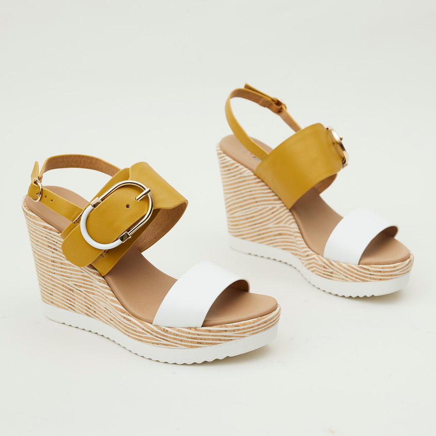 Repo High Wedge Leather Sandals - Nozomi