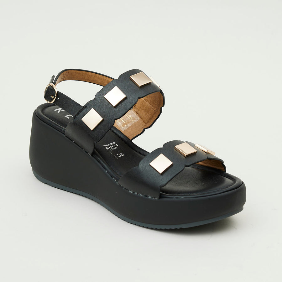 Repo Black Leather Sandals - Nozomi