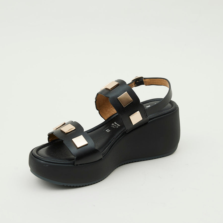 Repo Black Leather Sandals - Nozomi