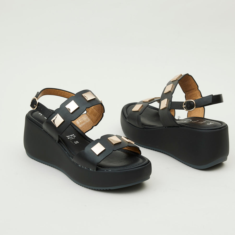 Repo Black Leather Sandals - Nozomi