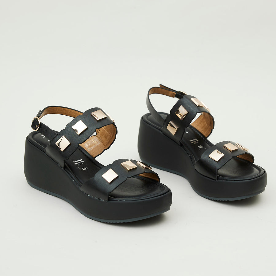 Repo Black Leather Sandals - Nozomi