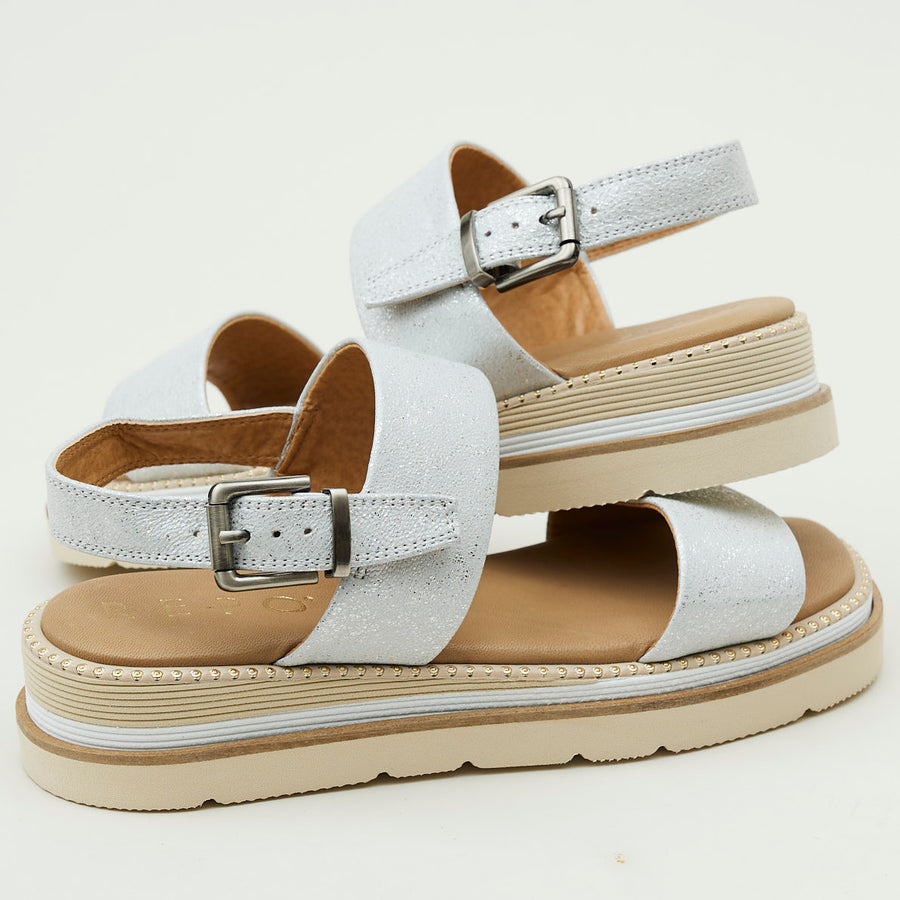 Repo White Leather Sandals - Nozomi