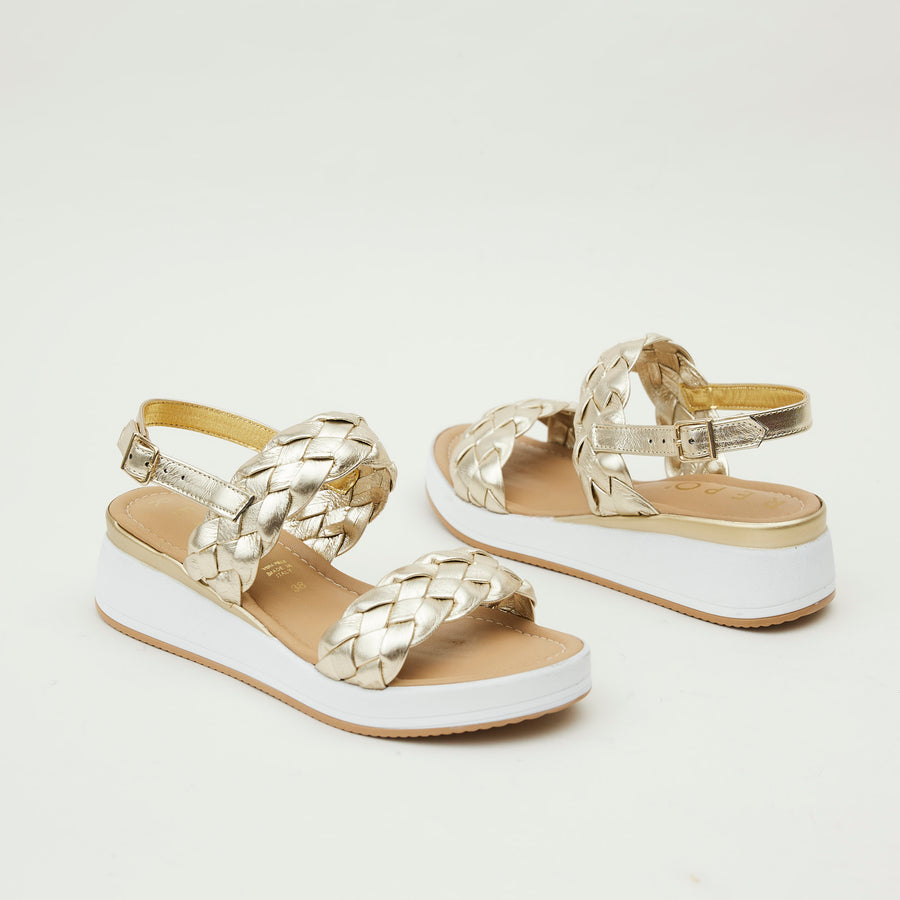 Repo Gold Metallic Leather Sandals - Nozomi