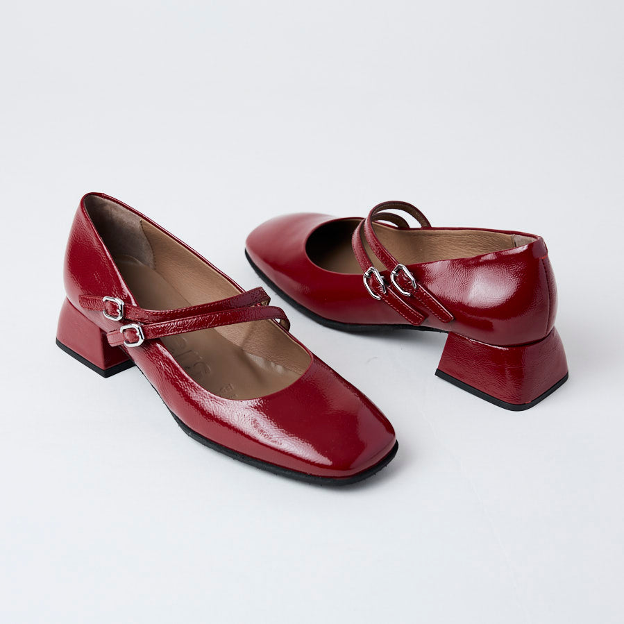 Wonders Wine Patent Leather Mary Jane Shoes - Nozomi