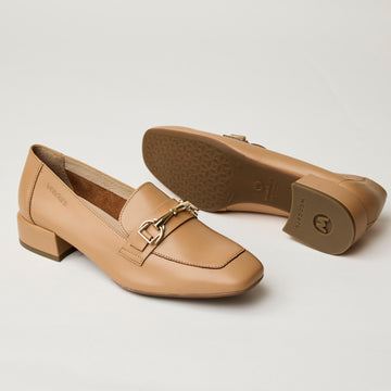 Wonders Tan Leather Loafers - Nozomi
