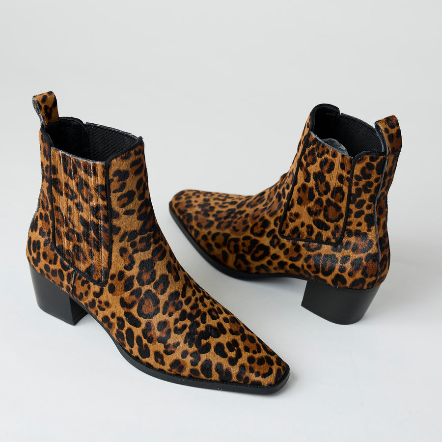 Pedro Anton Leopard Ankle Boots - Nozomi