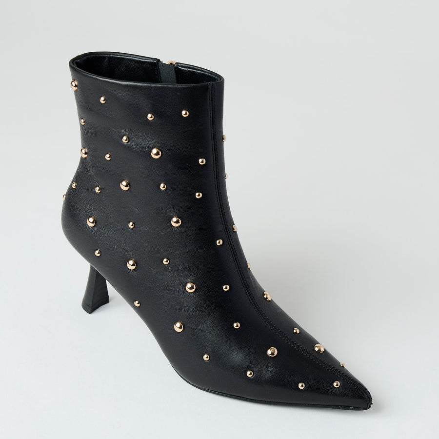 Pedro Anton Black Leather Ankle Boots - Nozomi